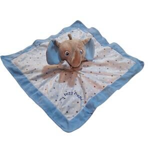 Garanimals Blue Stars Elephant Baby Security Blanket Lovey Satin My Best Friend